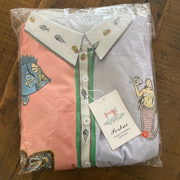 NEW Two Piece Linen Matching Pant Shirt Set Wide Leg, High Waist, Boho Style, XL - Picture 9 of 10